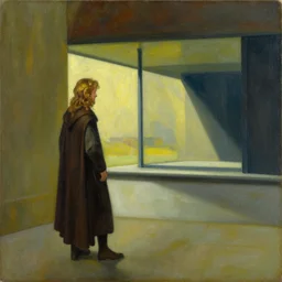 the lord of the ring painted by edward hopper, 4 k, painting