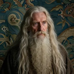 portrait of a gentle and wise gobelin with long hairs in alan lee and marc simonetti and emil melmoth style  , cinematic lighting
