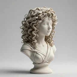 Vass Roland cover art future bass girl un wrapped statue bust curls of hair petite lush side view body photography model full body curly jellyfish lips art contrast vibrant futuristic fabric skin jellyfish material metal veins style of Jonathan Zawada, Thisset colours simple background objective