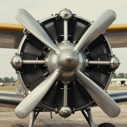 (((((1950s rotary airplane engine. muted colors.))))) by Jean-Baptiste Monge !!!!!!!!!!!!!!!!!!!!!!!!!!!
