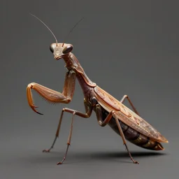 portrait of an anthropomorphic insectoid, predatory praying mantis, brown exoskeleton, thin antennae, d & d rogue, flat triangle - shaped head, concept art, deep focus, fantasy, intricate, highly detailed, digital painting, artstation, matte, sharp focus, illustration, art by marc simonetti