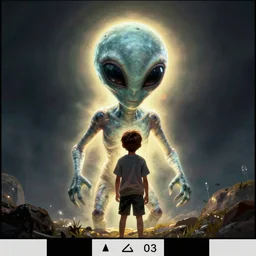 trailcam footage of an alien kidnapping a boy,