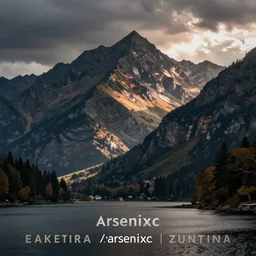 lakeside mountains, by arsenixc