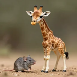 a giraffe - mouse - hybrid, animal photography