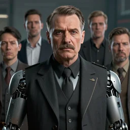 a portrait of a cyborg josip broz tito, intricate, epic lighting, cinematic composition, hyper realistic, 8 k resolution, unreal engine 5, by artgerm, tooth wu, dan mumford, beeple, wlop, rossdraws, james jean, marc simonetti, artstation