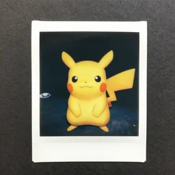 1 9 5 0 s polaroid photo of a pikachu in space, view from space