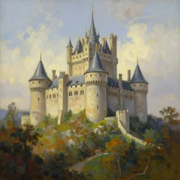 a beautiful painting of a singular castle, by greg rutkowski and thomas kinkade, trending on artstation