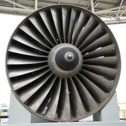 HD photograph of massive jet turbine