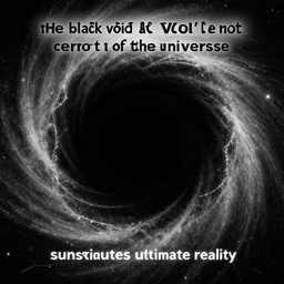 the black void at the center of the universe : : sunyata, the void that constitutes ultimate reality