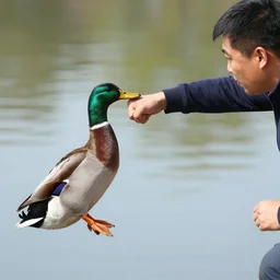 photo of man punching a duck in the face - 9