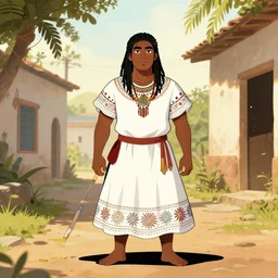 saci perere character from brazilian folklore, digital art by kazuha fukami