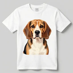 a beagle t shirt design by alphonso mucha