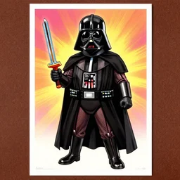 yummy dart vader in pin - up poster