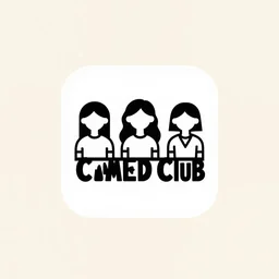 minimalist logo icon for a comedy club of anime girls, victo ngai, kilian eng, lois van baarle, behance, beeple, artstation