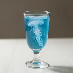 a glass of jellyfish