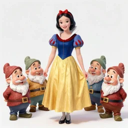 portrait snow white and the seven dwarves by greg rutkowski