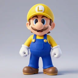 Waluigi as a real person, studio photo, realistic