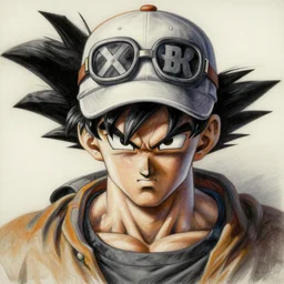 an oil painting of a goku wearing a hip - hop rap hat drawn by frank frazetta, hd, hdr, ue 5, ue 6, unreal engine 5, 3 d, cinematic 4 k wallpaper, 8 k, ultra detailed, high resolution, artstation, award - winning pencil drawing