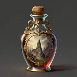 a potion bottle, rpg, digital art, skyrim, final-fantasy
