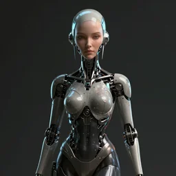 centered portrait of a cyborg, in the style of Cyberpunk 2099, sci fi character concept, science fiction, technology, futuristic, kitsch, medium shot, symmetrical face, elegant pose, illustration, slender, cinematic lighting, hyperdetailed, cgsociety, 8k, high resolution, single face, insanely detailed and intricate, octane render, golden ratio, vfx, postprocessing, Syd Mead, Masamune Shirow,