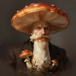 a portrait of lenin - mushroom, lenin who is also a mushroom, highly detailed, digital painting, artstation, concept art, sharp focus, cinematic lighting, illustration
