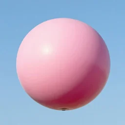 Big pink sphere high in the sky, beautiful matte painting by Thomas Kinkade,