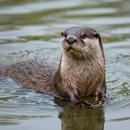 river otter as a water dragon