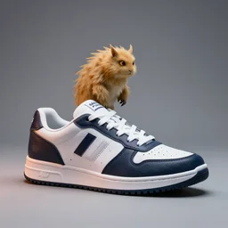 collector sneakers inspired by a displacer beast, studio photography, fun lighting,