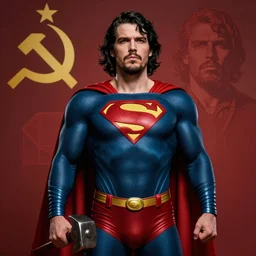 stalin as superman, red son, double identity, socialist realism, cohesive composition, sovietwave aesthetic, hammer and sickles, solitude, groundbreaking, award winning, breathtaking, superb, hyperrealistic, detailed picture, intricate digital art, trending artstation, 8 k, unreal 5, octane render, vfx, volumetric lighting, rich moody colors, fan art, concept art