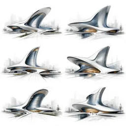 architectural sketches several concept sketches of the futuristic architecture, pinterest