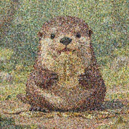 otter eating bitcoin, 4 k, hd, centered