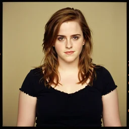 fat obese emma watson, portrait, kodak gold 2 0 0, 5 0 mm,