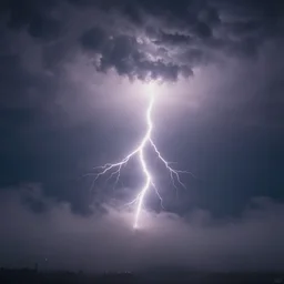 lightning clouds, fog, 4 k render