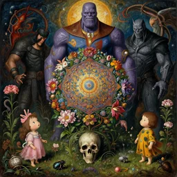 the platonic ideal of flowers, rotting, insects and praying of cletus kasady carnage thanos dementor wild hunt doctor manhattan chtulu mandelbulb mandala ponyo bioshock davinci heavy rain, d & d, fantasy, ego death, decay, dmt, psilocybin, art by greg rutkowski and ruan jia and giuseppe arcimboldo