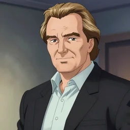 leslie nielsen anime art render