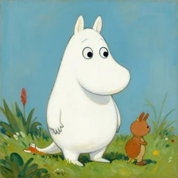 Real-life Moomin, painted by Lucian Freud