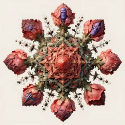the platonic ideal of flowers, rotting, insects and praying of cletus kasady carnage thanos dementor wild hunt doctor manhattan chtulu mandelbulb mandala ponyo spirited away davinci, d & d, fantasy, ego death, decay, dmt, psilocybin, art by artgerm and greg rutkowski and alphonse mucha