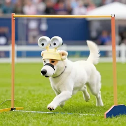 gromit running the agility course at the westminster kennel club dog show