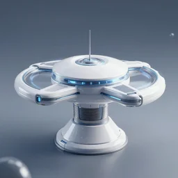 teleportation machine in our world, with people using it for travel, the machine is a large metal contraption with a bright light in the center by thomas kinkaid