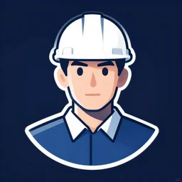 architect engineer portrait logo one person face, illustration, portrait