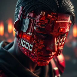 stunning person made out of red nintendo gamecube components, intricate design, greg rutkowski, trending on artstation