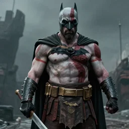 film still of kratos as the batman in the new batman movie