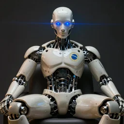 portrait of a futuristic bone ceramic caliente humanoid robot Brasileiro with a handsome face and muscular body reclining. legs open, blue laser eyes, macho, piroca, dotado, guapo, matte surface, trending on cgsociety
