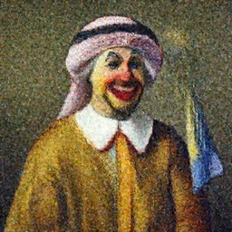 Masterpiece Portrait of Muslim Ronald mcdonald, dressed  thobe, Ghutra and Egal, style of Johannes Vermeer