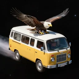 spaceballs winnebago eagle 5, flying through space