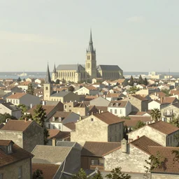 dieselpunk city in the style of jean francois millet