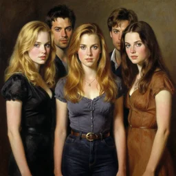the charmed ones tv show, prue, piper, phoebe. highly detailed painting by gaston bussiere, craig mullins, j. c. leyendecker, 8 k