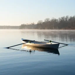 going out for a nice row on a clear winter morning, the water is glass and the sun is rising on the horizon, life is good