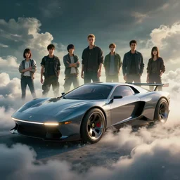 1 9 3 0's classic concept car from cyberpunk 2 0 7 7. art by jesper ejsing, feng zhu, makoto shinkai, lois van baarle, ilya kuvshinov, rossdraws. clouds by rhads. global light 3 d rtx hdr