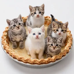 loads of kittens in a pie